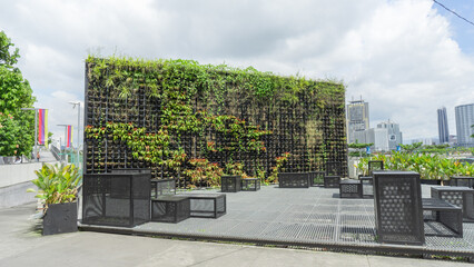 Place to sit and relax See the scenery Decorated with a vertical garden. There is a rectangular...