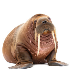 Big Walrus isolated on pure white background