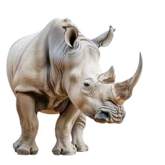 Fotobehang rhino isolated on white © kristina
