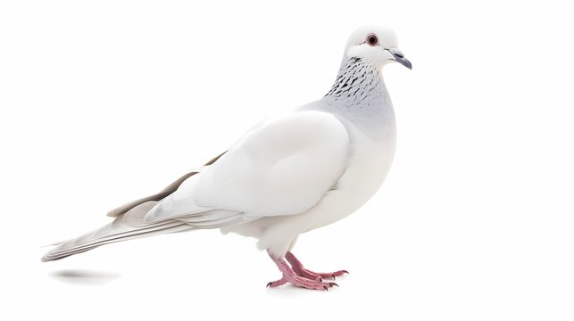 white dove isolated on white background
