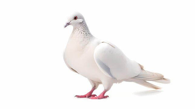 white dove isolated on white background