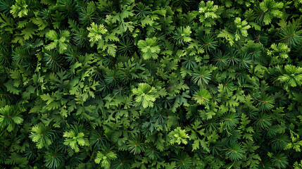 Obraz premium Beautiful natural pine leaves from a closeup detailed view, in deep vibrant green colors