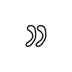 Outline Quotation Mark Symbol