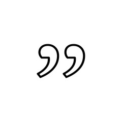 Outline Quotation Mark Symbol
