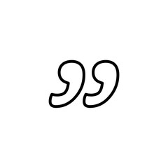 Fototapeta premium Outline Quotation Mark Symbol