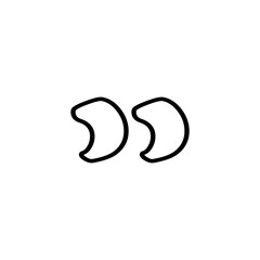 Outline Quotation Mark Symbol