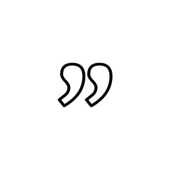 Outline Quotation Mark Symbol