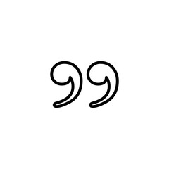 Outline Quotation Mark Symbol