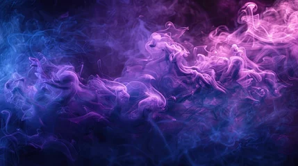Fotobehang Abstract smoke waves in a mesmerizing dance of color and motion © Vodkaz