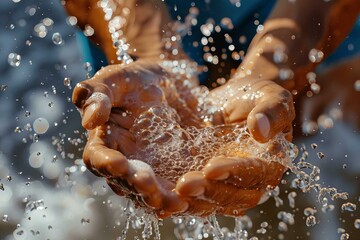 Close Up of Hand Washing with Bubbles
