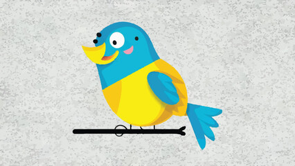 Flat Design Canary Vector Illustration on White Background. Perfect for Adding Charm to Your Designs