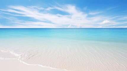 Obraz premium Turquoise Blue Green Water and White Sand Beach Paradise in Cuba. Perfect Island Getaway for Summer