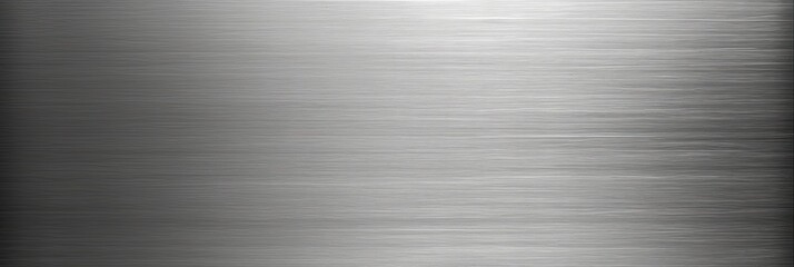 Metal Steel Texture Background. Fine Brushed Wide Plate with Silver Metallic Design