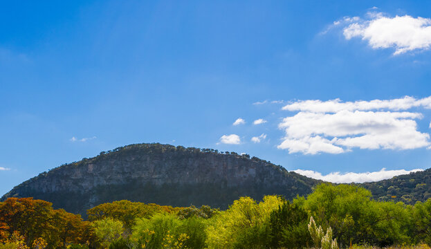 View of Old Baldy from a distance at Garner State Park.