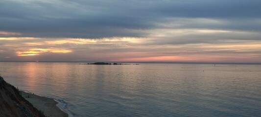 sunset over the sea