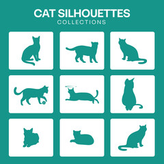 modern cat logo design - vector illustration in flat style