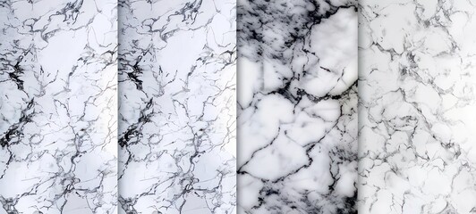 White marble in the form of texture set
