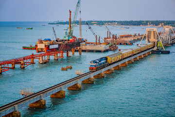 Pamban Bridge is a railway bridge that connects the town of Mandapam in mainland India with Pamban...