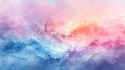 Obraz premium Soft Watercolor Background, Delicate Washes of Color for Subtle Elegance