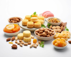 Fototapeta premium Assorted Food Bowls for Ramadan 2024