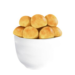 nastar illustration on white bowl