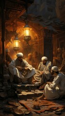 Group of People Gathered in Room for Ramadan 2024