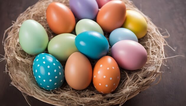 Colorful easter chocolate eggs