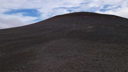 Fjallabak craters in Iceland. Landmannalaugar Black Craters.