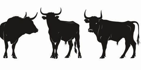 cow on white background vector Generative AI