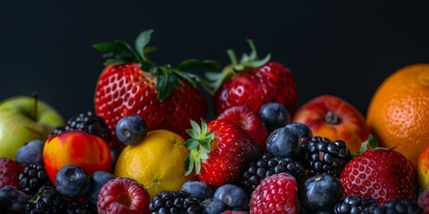 Assorted fruits and berries Generative AI