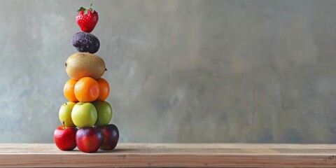 pyramid of fruits healthy eating Generative AI