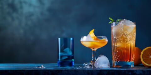 Assorted alcoholic cocktails Generative AI - obrazy, fototapety, plakaty