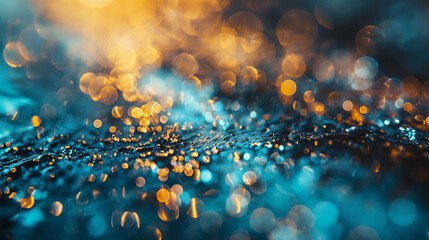 Blue and gold, Bokeh texture