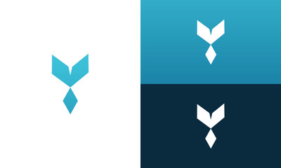 initial Y monogram logo design vector