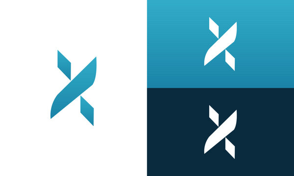 initial X monogram logo design vector