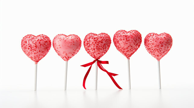Heart-shaped cake pops