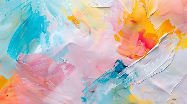 Paint Texture filled with an array of vivid colors, creating a visually striking composition. Creative abstract spring nature.