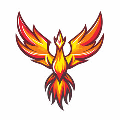 Fire bird phoenix esport vector logotype, logo phoenix, icon phoenix, sticker phoenix, symbol phoenix, emblem phoenix, eagle