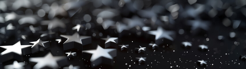 Starry Night: A 3D Pastel Dreamscape” - This wallpaper features a dark pastel sky filled with little white stars. - obrazy, fototapety, plakaty