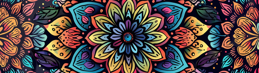 A Detailed Mandala in Vibrant Hues