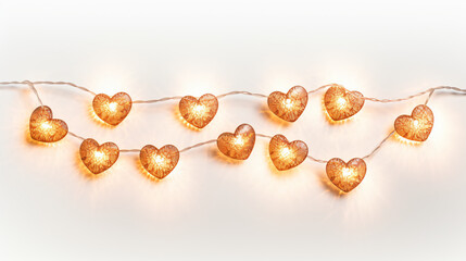 Heart shaped string lights