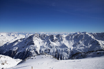 Panorama View of the Italian Alps near Meran