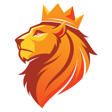 Lion head logo icon vector illustration