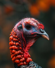 a close up image of a cute turkey, generated with AI