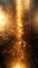 metallic wallpaper in golden, flat surface, generated with AI