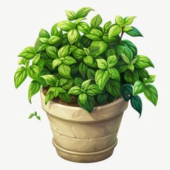 mini cute plant deco cartoon, generated with AI