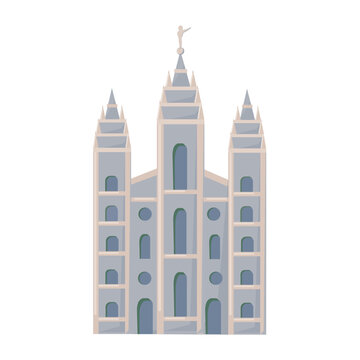Lds temple icon clipart avatar logotype isolated vector illustration