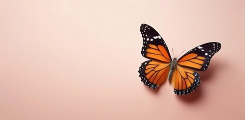 Fototapeta na wymiar isolated soft background with copy space, butterfly concept