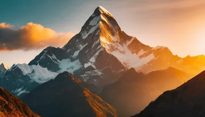Crédence de cuisine en verre imprimé Everest  top mount everest