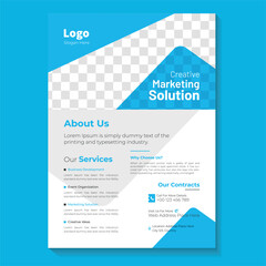 Business conference flyer template or online live webinar and corporate Business flyer, leaflet, poster layout, Business Brochure template design